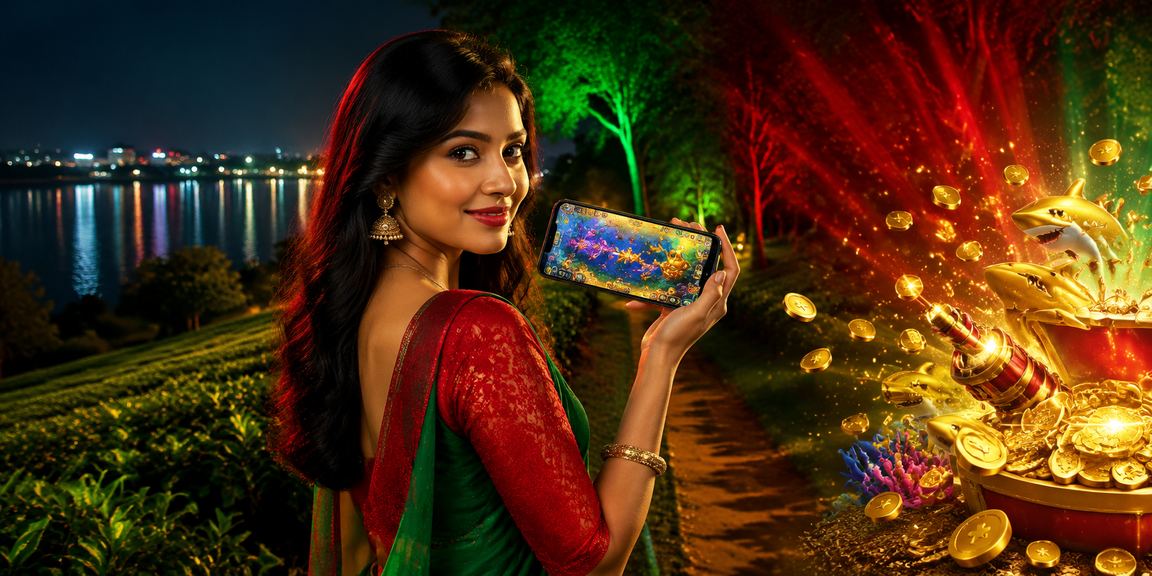 চট্টগ্রামে লাল-সবুজ ফিশিং গেম খেলছেন বাংলাদেশি খেলোয়াড়